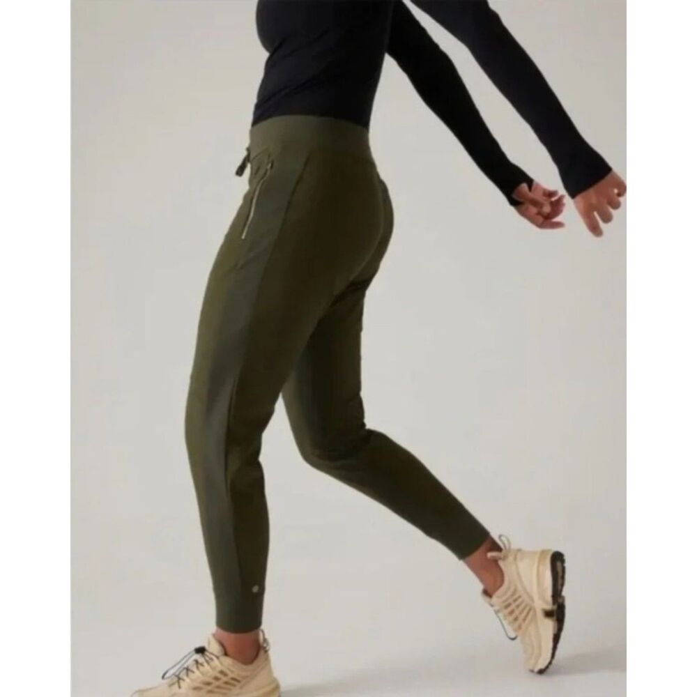 Athleta headland hybrid trek Women's Olive High-Rise Drawcord Joggers
